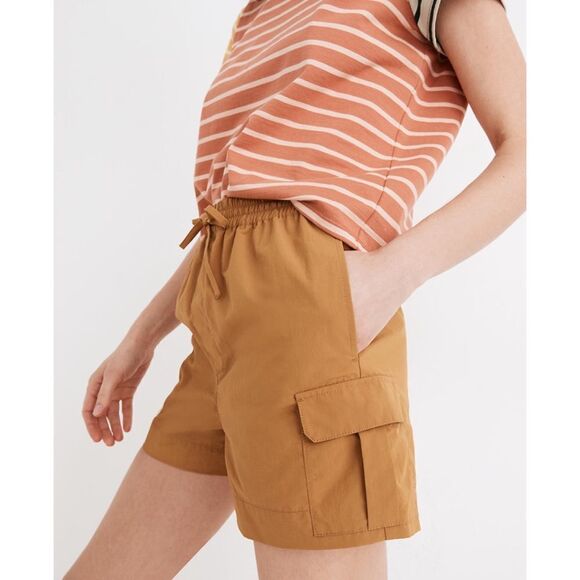 NEW Madewell | Ripstop Drawstring Pull-On Cargo Shorts, Size S - Picture 2 of 16